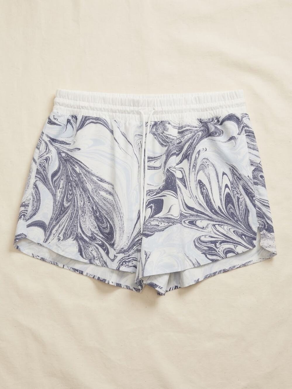 ATHLETA Marble Print All Activity Athletic Shorts XL Drawstring Lightweight